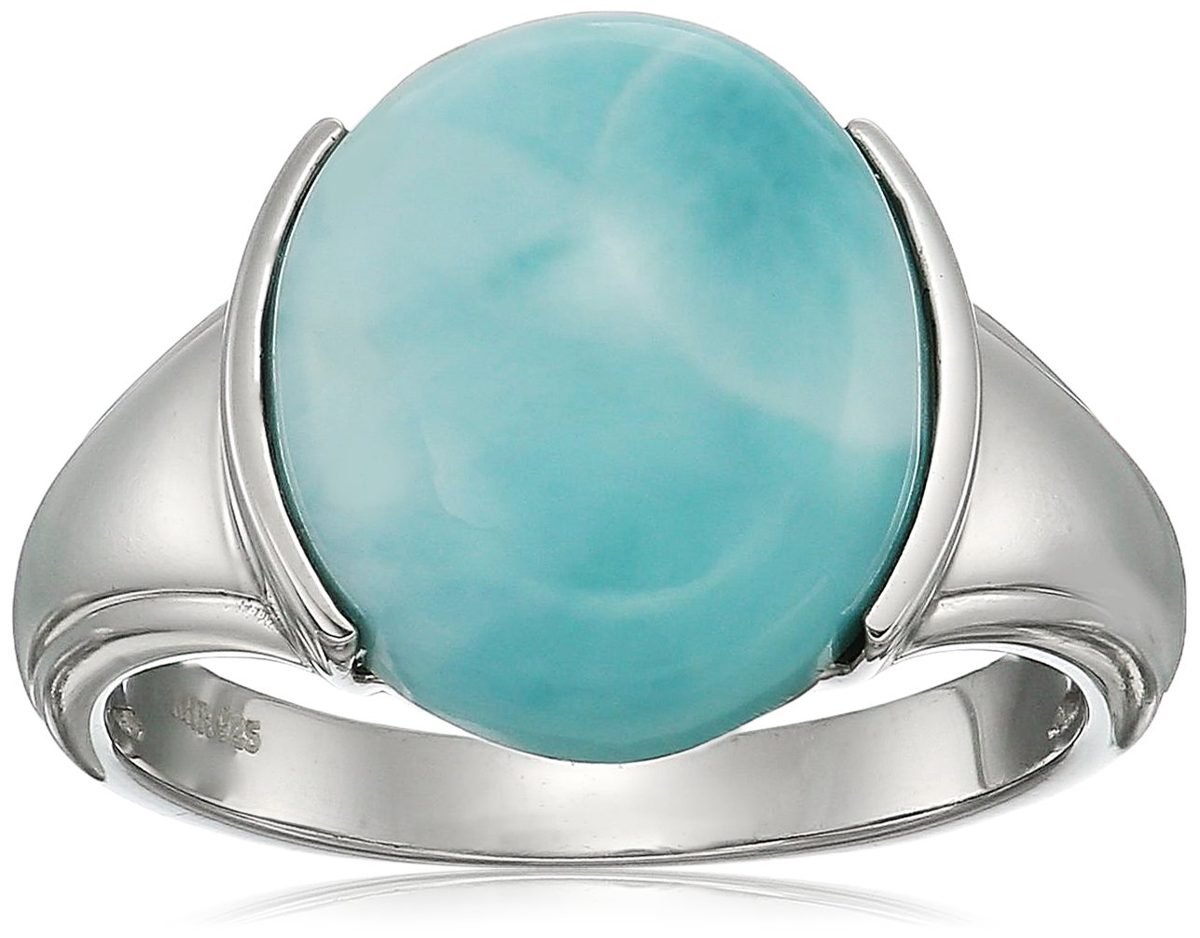 SS Larimar Ring, Size 7