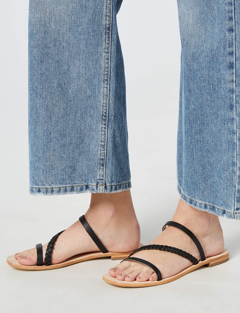 find. Women's Diagonal Weave Mule Sandal Black US 7.5