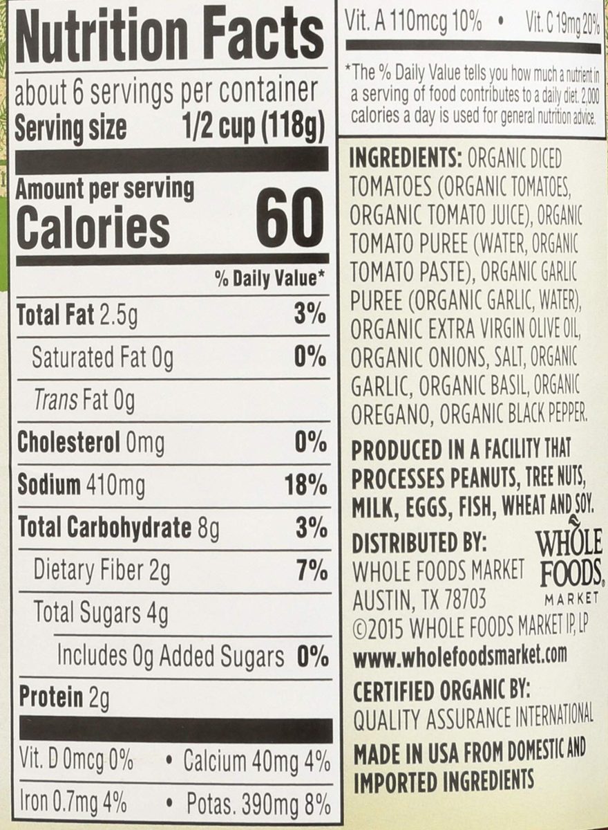 365 Everyday Value, Organic Marinara Pasta Sauce, 25 oz