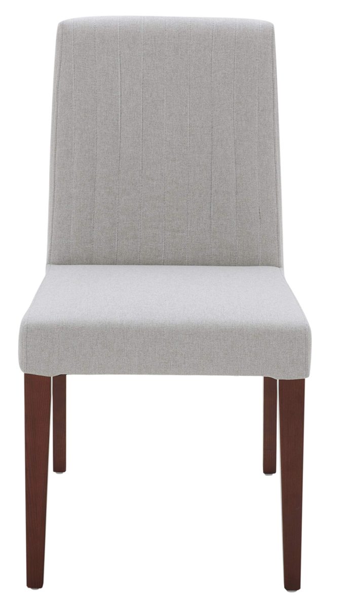 Amazon Brand – Rivet Contemporary Channel-Back Dining Chair, 35"H, Felt Gray, Set of 2