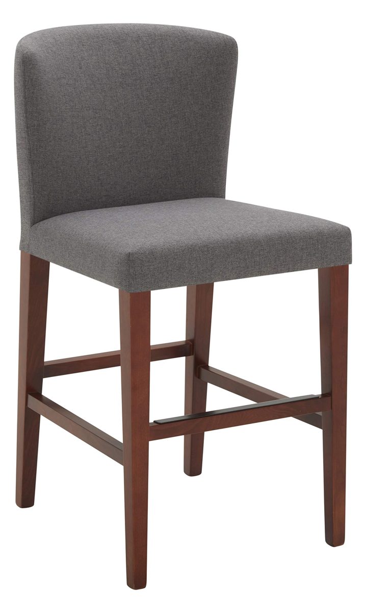 Amazon Brand – Rivet Eli Modern Curved-Back Counter-Height Barstool, 38.2"H, Graphite