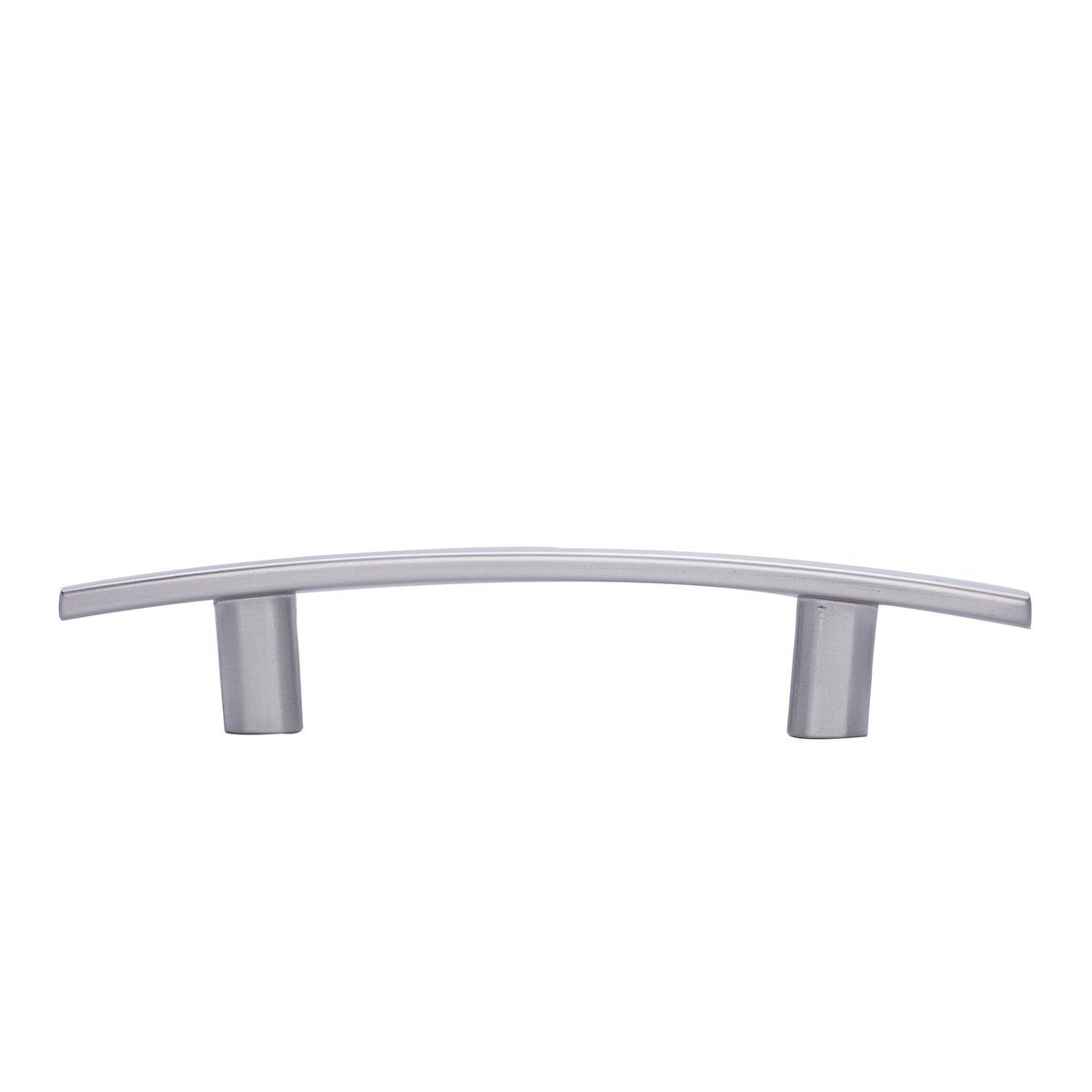 AmazonBasics Modern Curved Cabinet Handle, 5.25" Length (3" Hole Center), Satin Nickel, 10 Pack