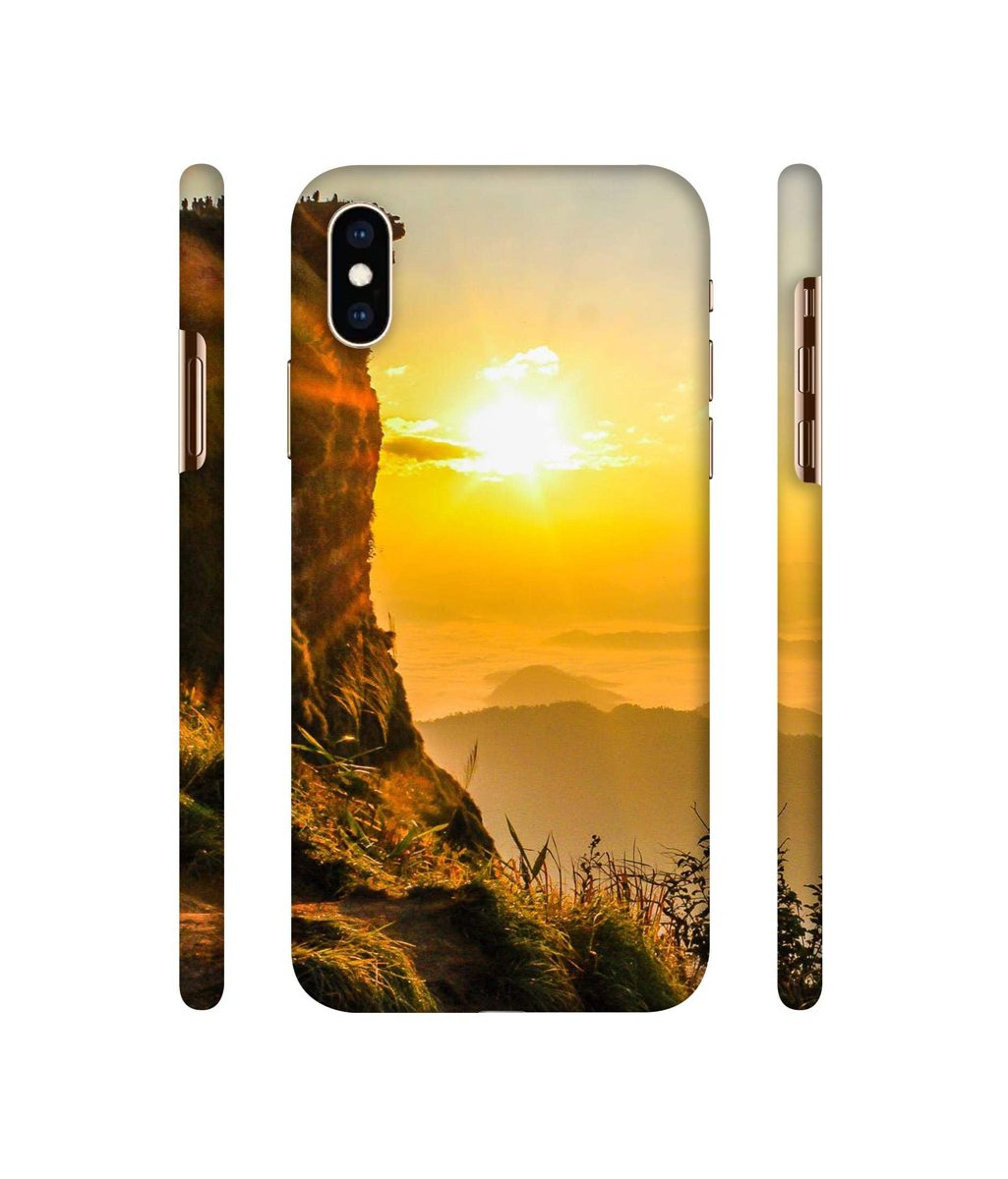 Amazon Brand - Solimo Designer Mountan Side Sun View 3D Printed Hard Back Case Mobile Cover for Apple iPhone Xs Max
