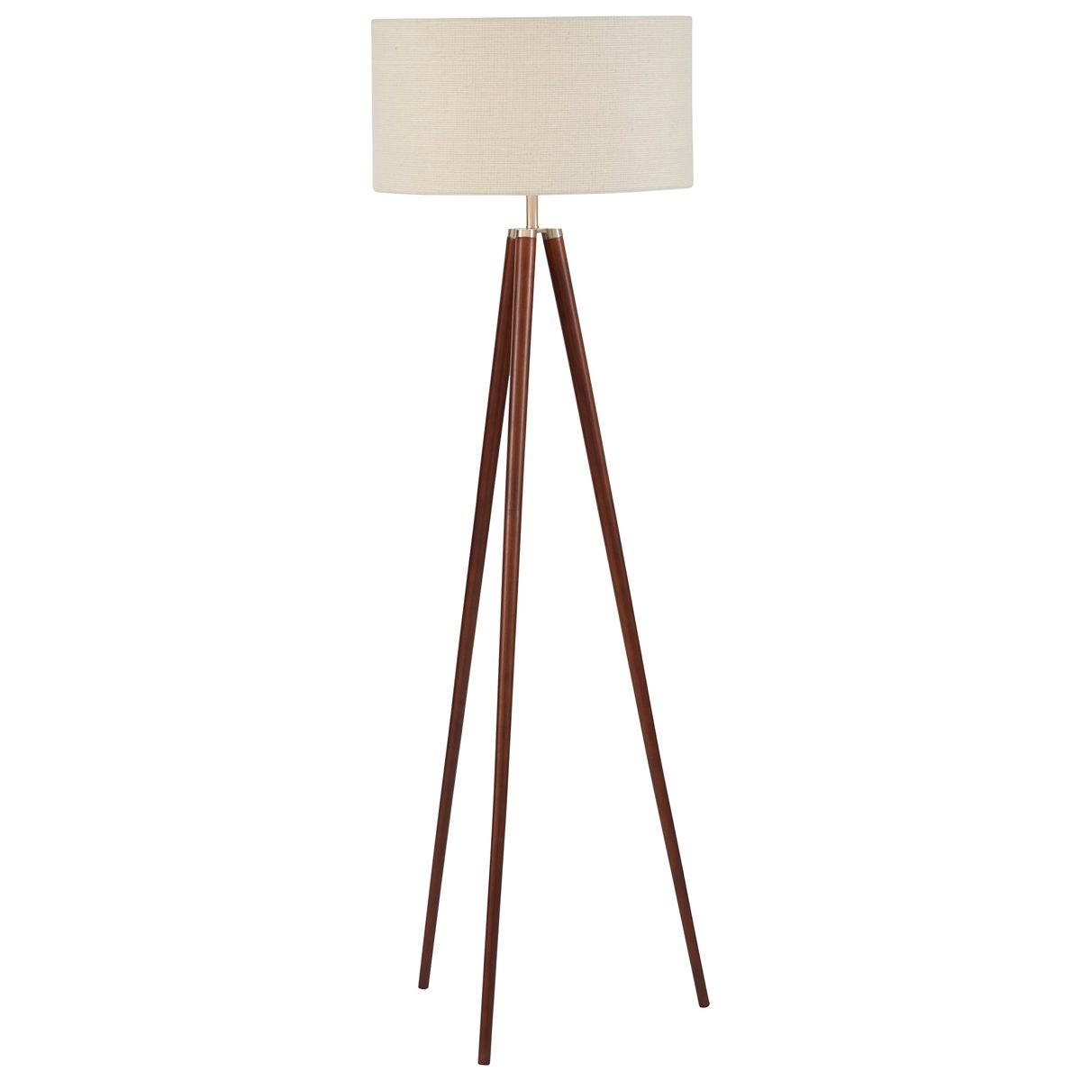 Stone & Beam Modern Tripod Floor Lamp, with Bulb, Ivory Shade, 19.0" x 19.0" x 61.0", Ivory