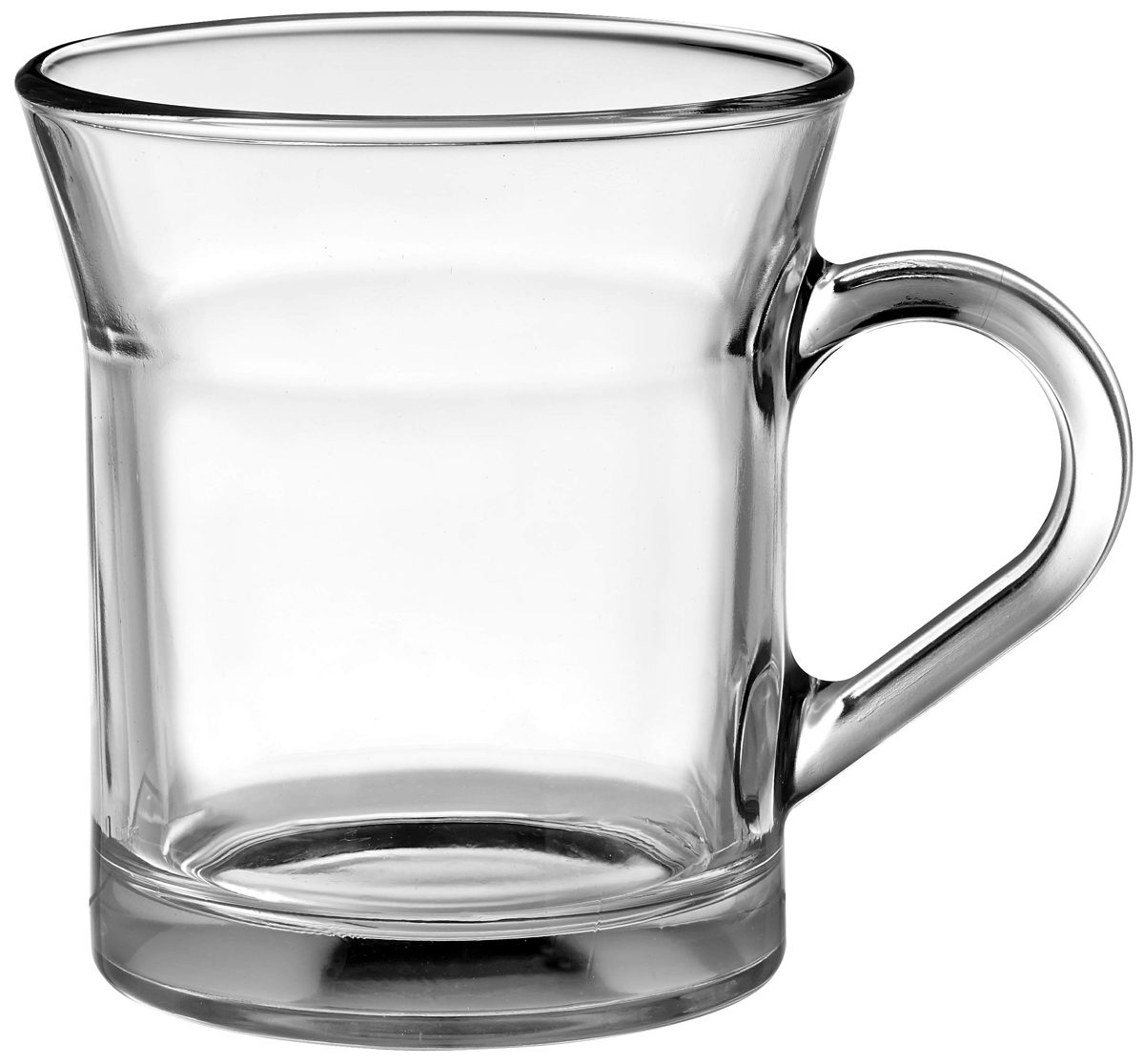 Amazon Brand - Solimo Aurelia Glass Coffee Mug Set, 300ml, Set of 2, Transparent