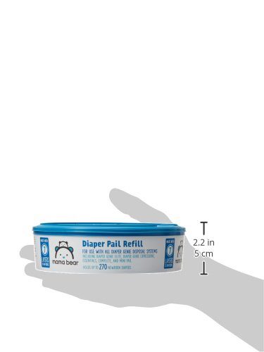 Amazon Brand - Mama Bear Diaper Pail Refills for Diaper Genie Pails, 270 Count