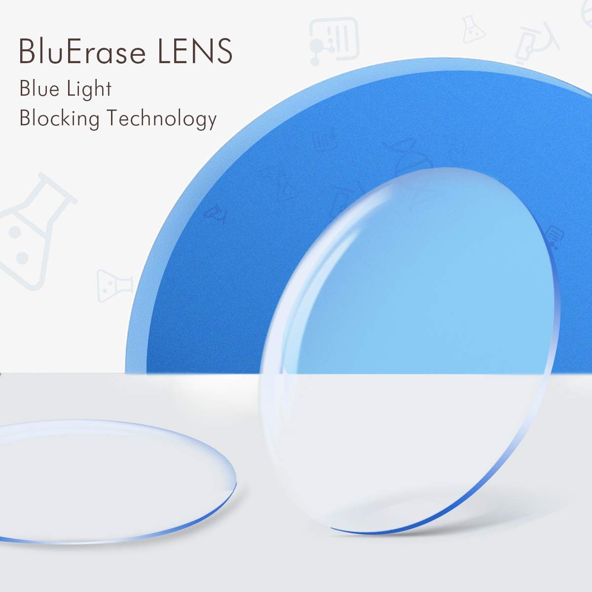 Gomatta Blue Light Blocking Glasses BluErase Lens TR90 Frame Anti Eyestrain Anti-UV Computer/Gaming/TV/Phones Glasses for Kids(Blue)