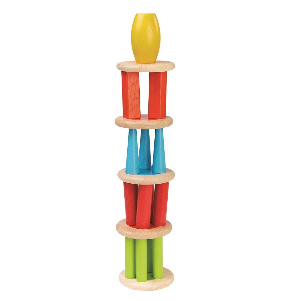 AmazonBasics Games Case Pack, Fruit & Veggie Domino (Gradient), Balancing Monkeys, Balancing Boat, Tower Tumbling, Balancing Cactus
