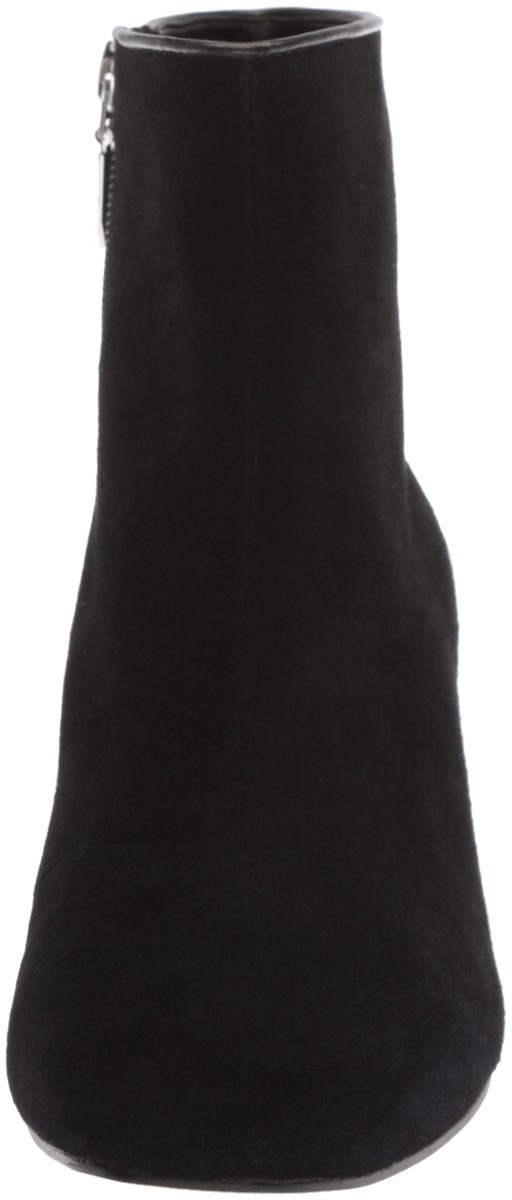 Amazon Brand - The Fix Women's Daniella Block-Heel Ankle Bootie Boot, Black Suede, 6.5 B US
