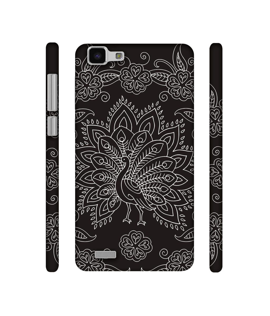 Amazon Brand - Solimo Designer White Peacock Rangoli 3D Printed Hard Back Case Mobile Cover for Vivo Y27L