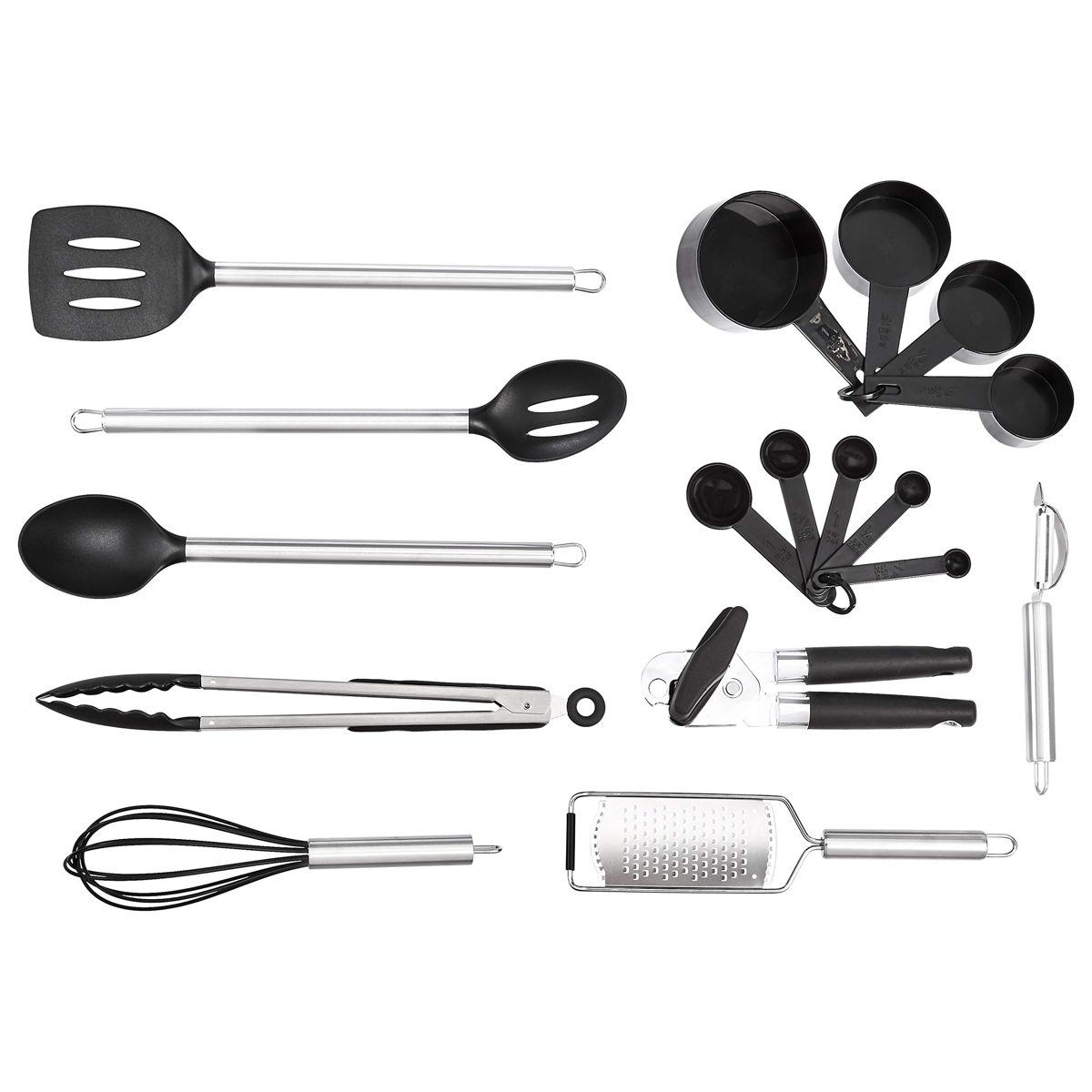AmazonBasics 17-Piece Tool and Gadget Set, Black