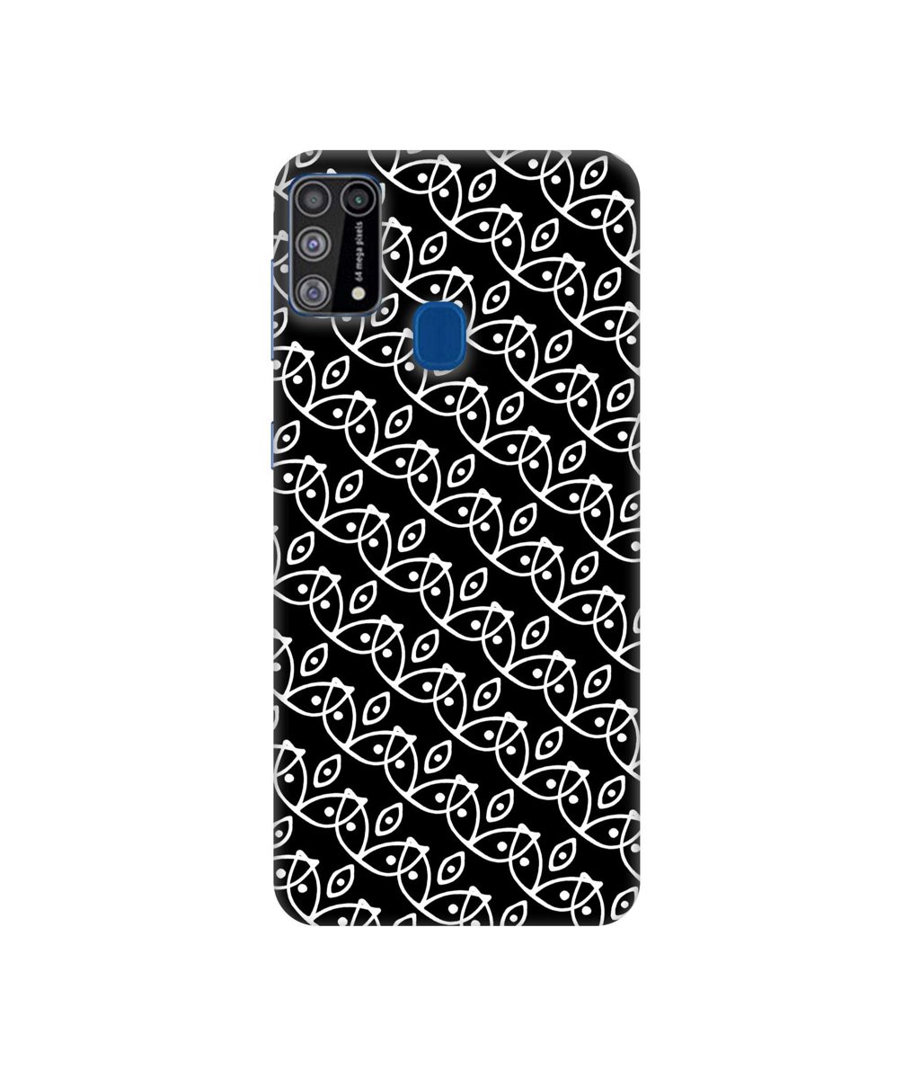 Amazon Brand - Solimo Designer White Pattern 3D Printed Hard Back Case Mobile Cover for Samsung Galaxy M31