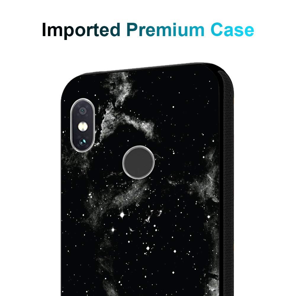 Amazon Brand - Solimo Designer Black Universe Printed Hard Back Case Mobile Cover for Redmi Note 6 Pro