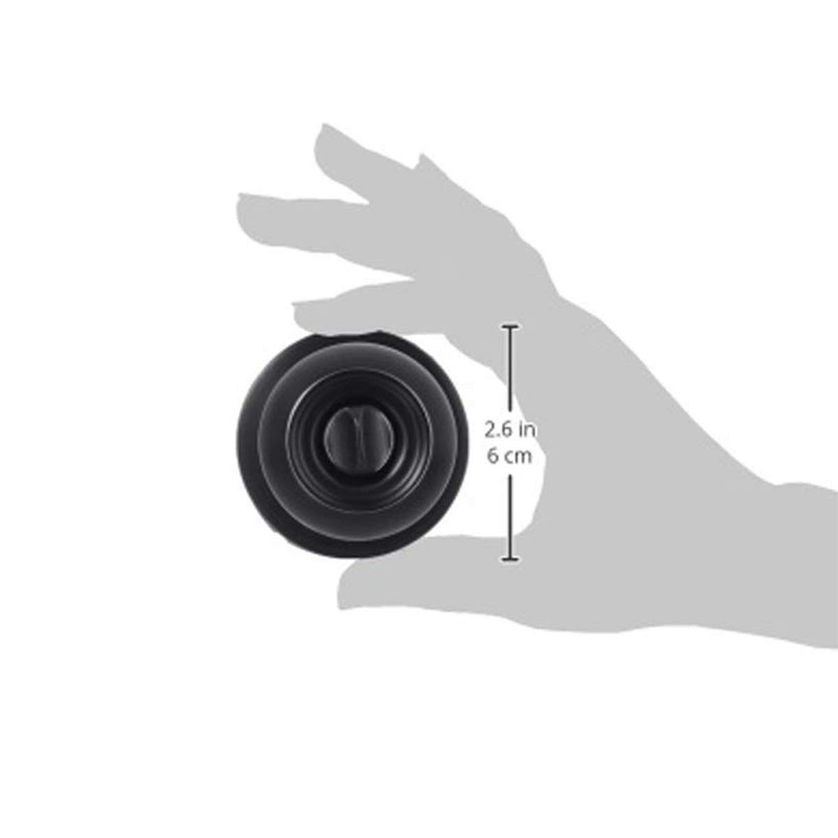 AmazonBasics Bedroom/Bathroom Door Knob With Lock, Coastal, Matte Black