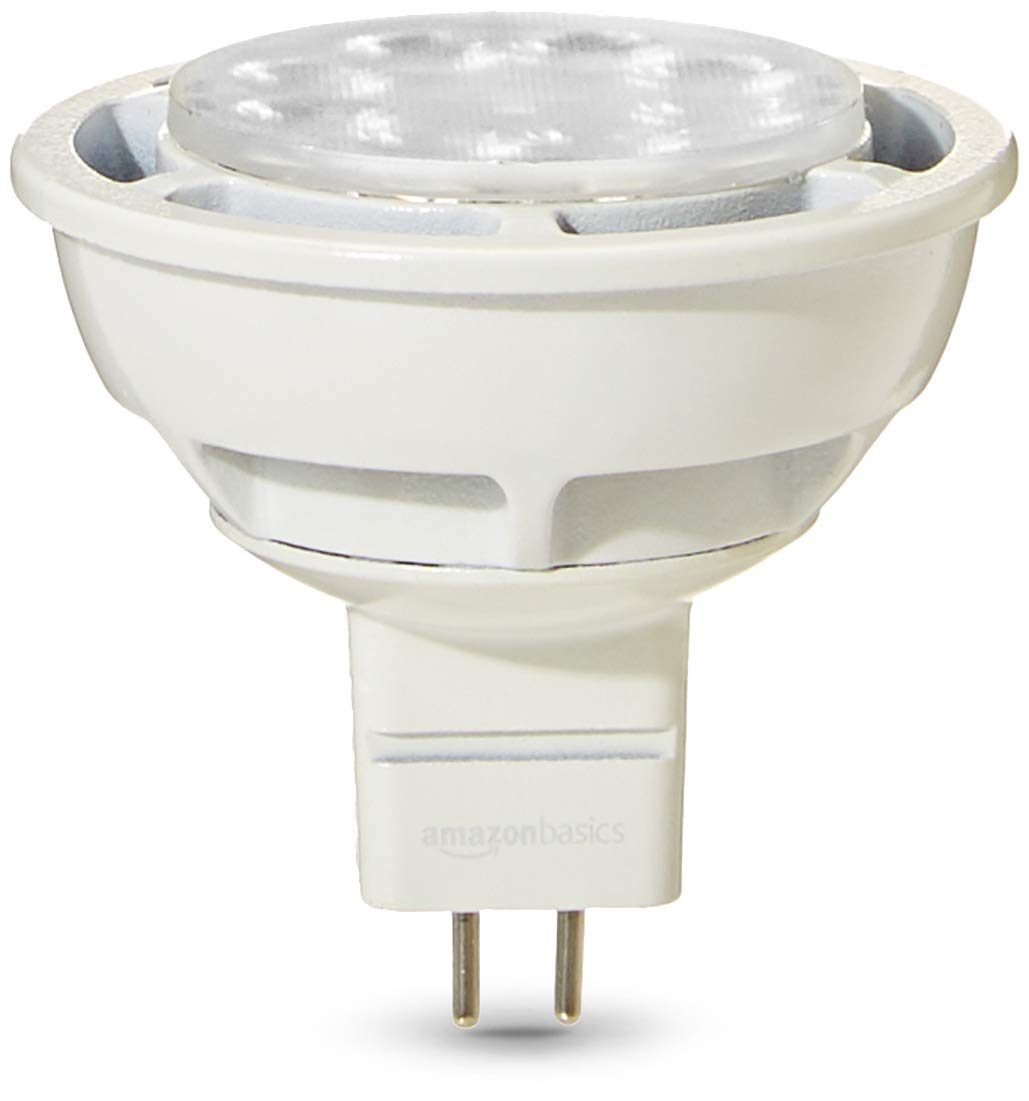 AmazonBasics Professional LED GU5.3 MR16 Spotlight Bulb, 50W Equivalent, Warm White, Dimmable - Pack of 6