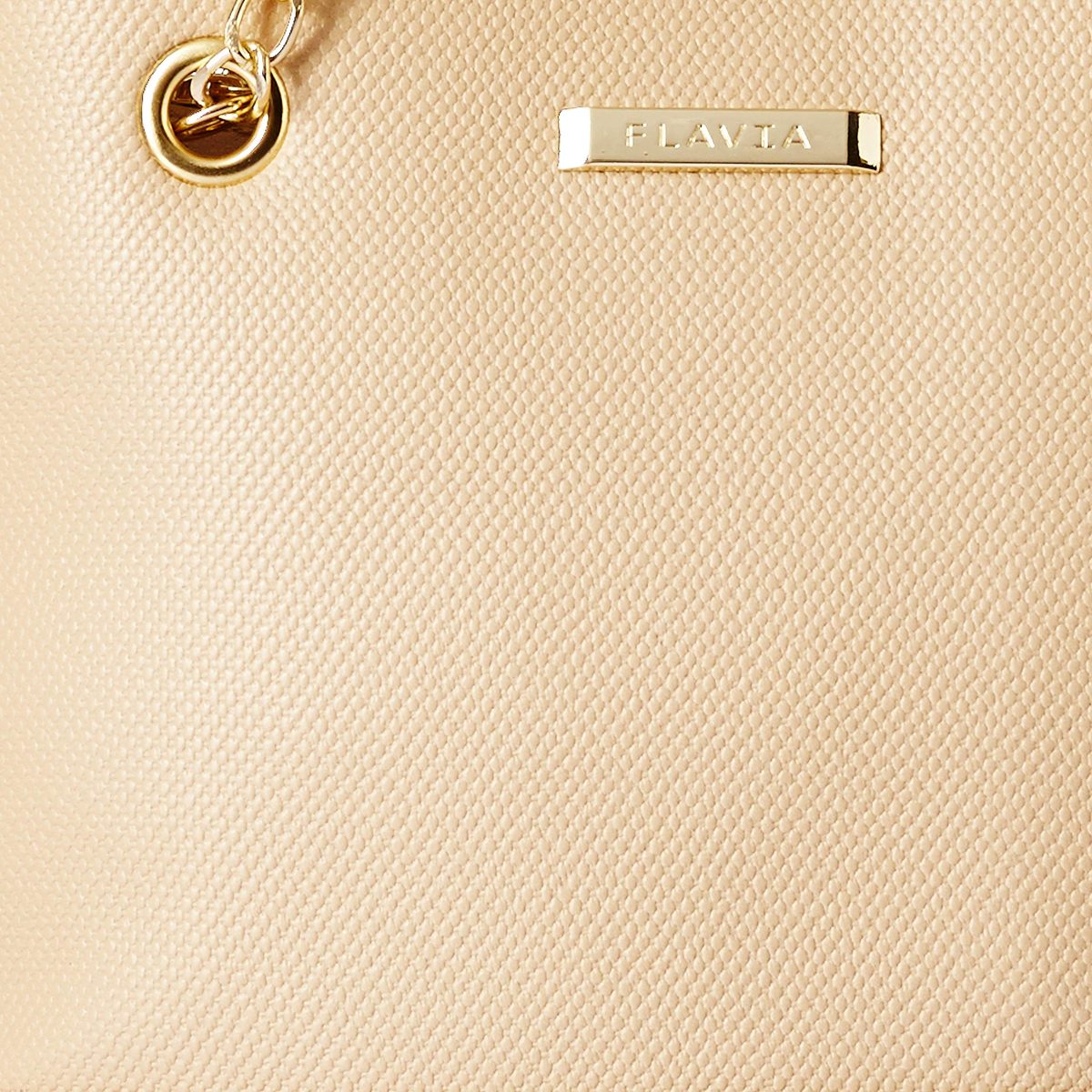 Flavia Women's Handbag (Beige)
