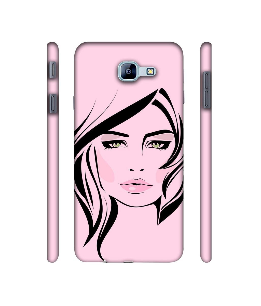 Amazon Brand - Solimo Designer Pink Lady Pattern 3D Printed Hard Back Case Mobile Cover for Samsung Galaxy A8 (2016)
