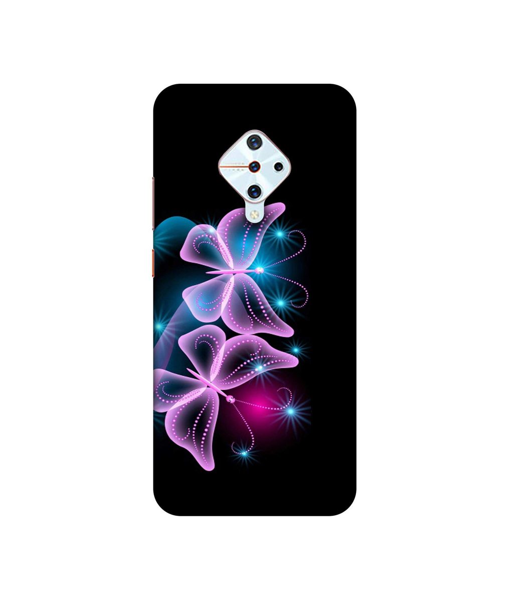 Amazon Brand - Solimo Designer Butterflies Neon Light 3D Printed Hard Back Case Mobile Cover for Vivo S1 Pro