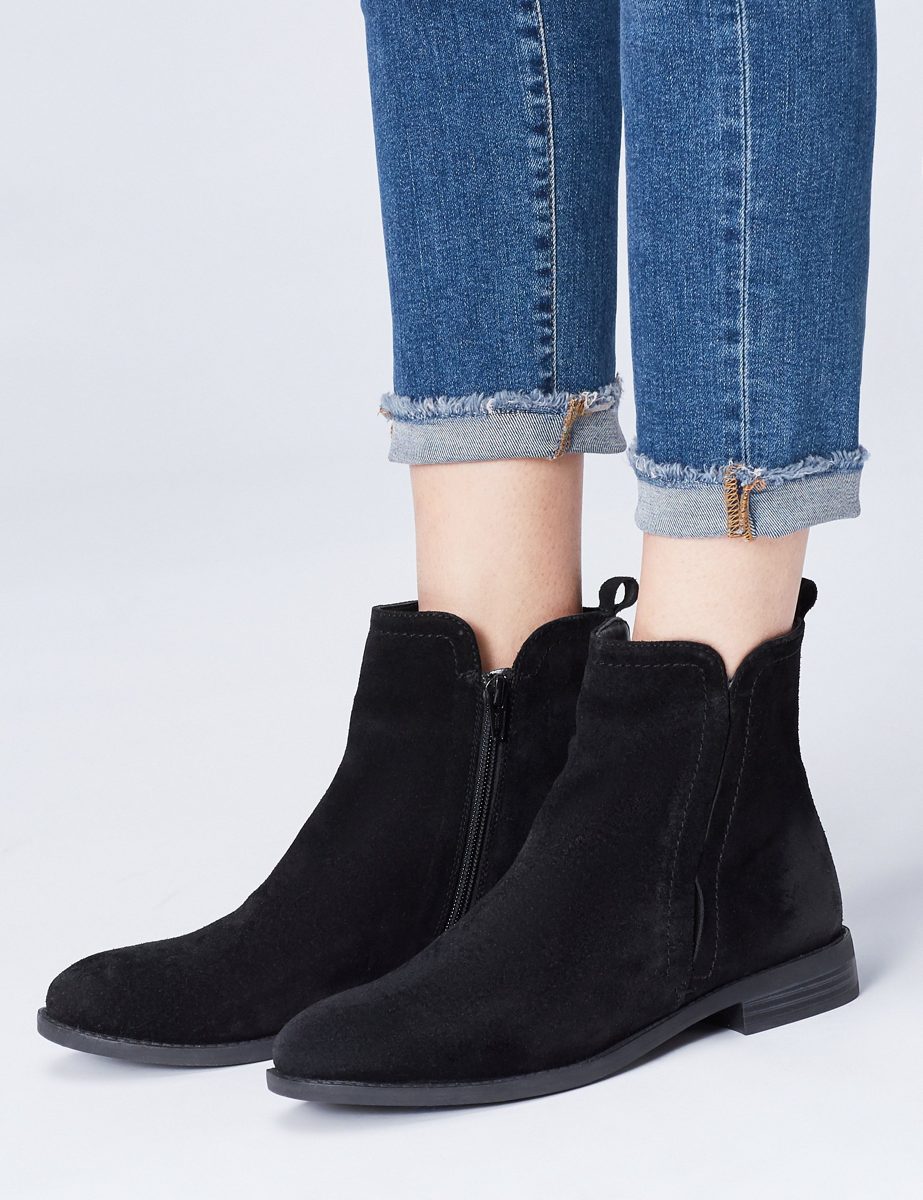 find. Amazon Brand Women’s Chelsea Boots in Leather with Flexi-Sole, Black, US 10.5