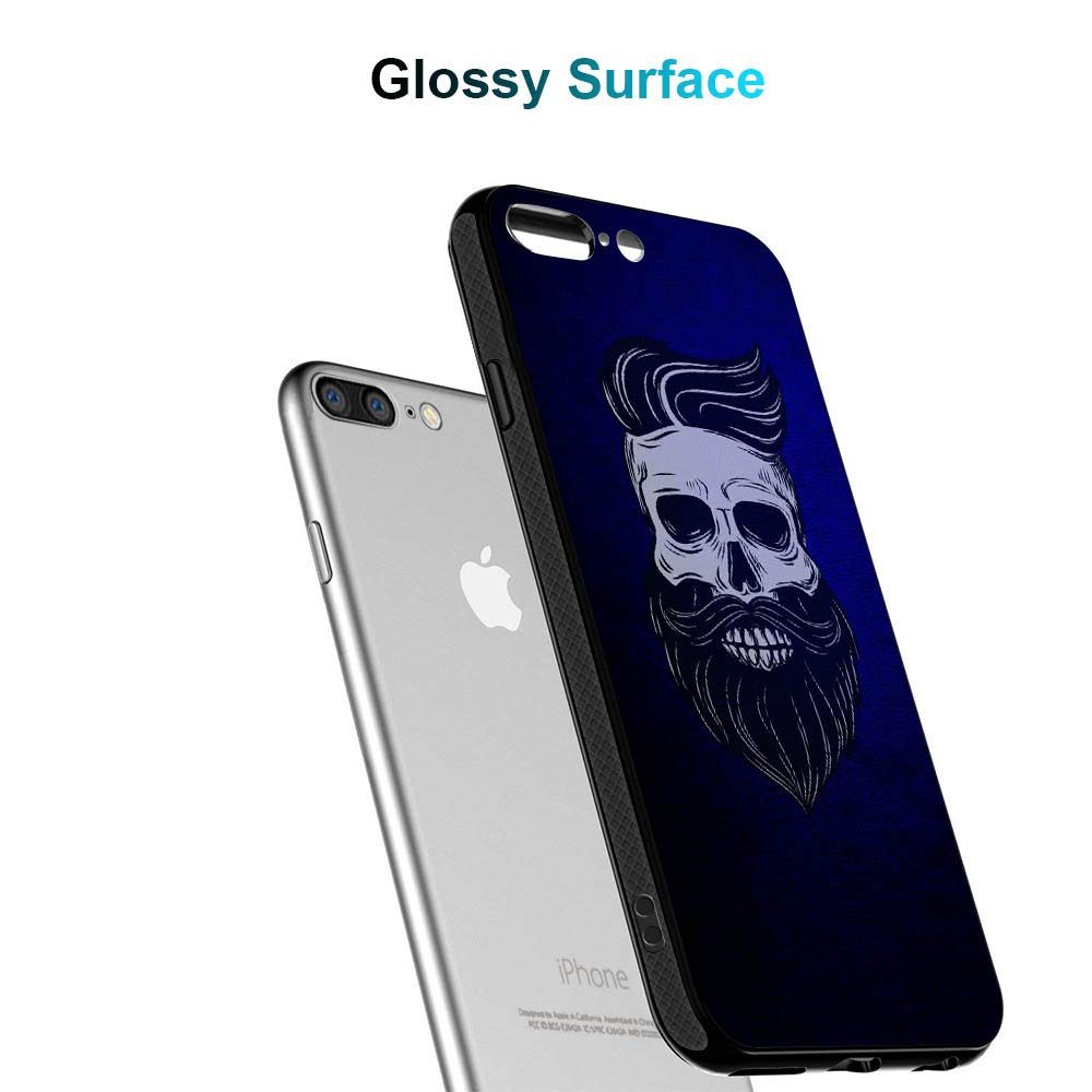 Amazon Brand - Solimo Designer Beard Skull Printed Hard Back Case Mobile Cover for Apple iPhone 8 Plus / 7 Plus (D1189)