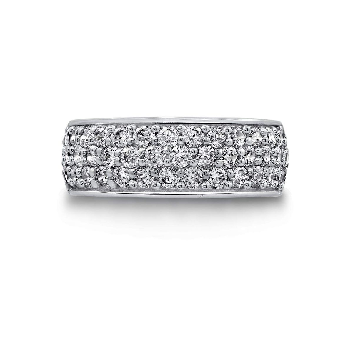 [Find] Amazon Collection K go-rudokuraddosuta-ringu silverclear Round kattokyu-bikkuzirukoniapaヴxebandoringu, Size 9