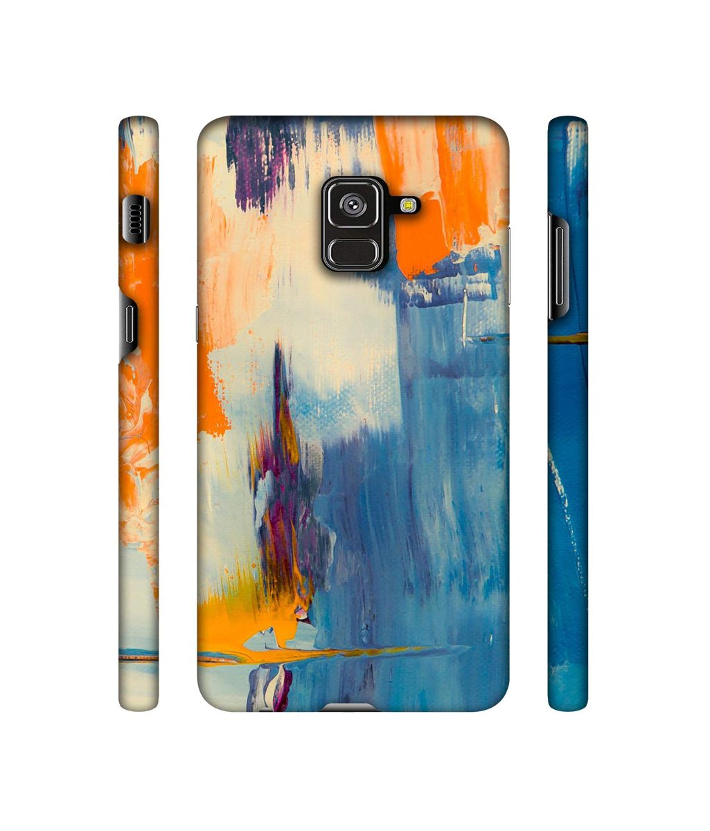 Amazon Brand - Solimo Designer Multicolor Brush Texture 3D Printed Hard Back Case Mobile Cover for Samsung Galaxy A8 Plus