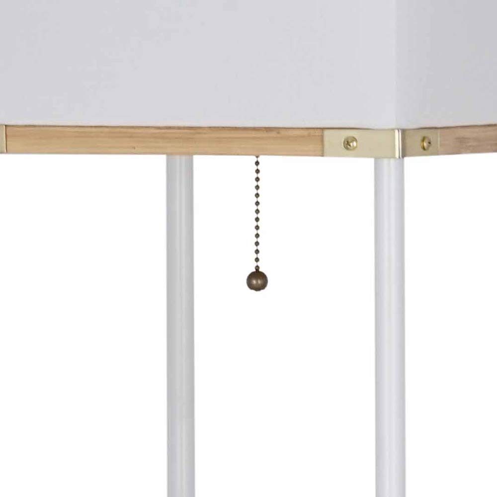 Amazon Brand – Ravenna Home Floor Lamp with Shelves, LED Light Bulb included, 62.75"H, White