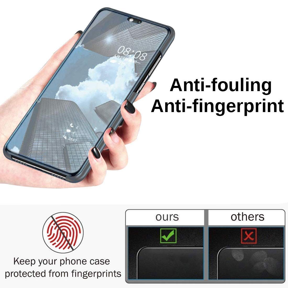 Amazon Brand - Solimo Protective Clear View flip Cover for Apple iPhone 11 (Black)