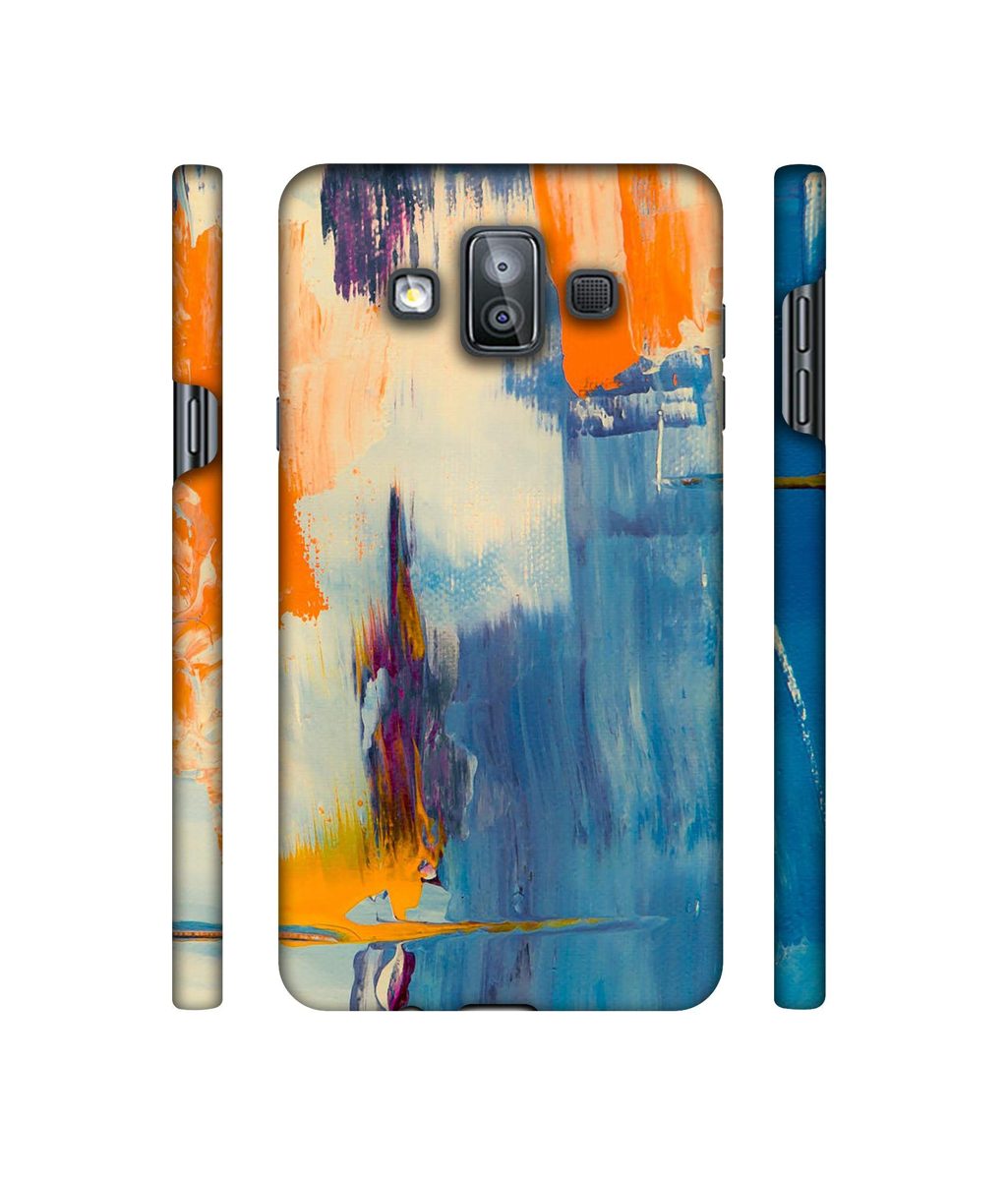 Amazon Brand - Solimo Designer Multicolor Brush Texture 3D Printed Hard Back Case Mobile Cover for Samsung Galaxy J7 Duo