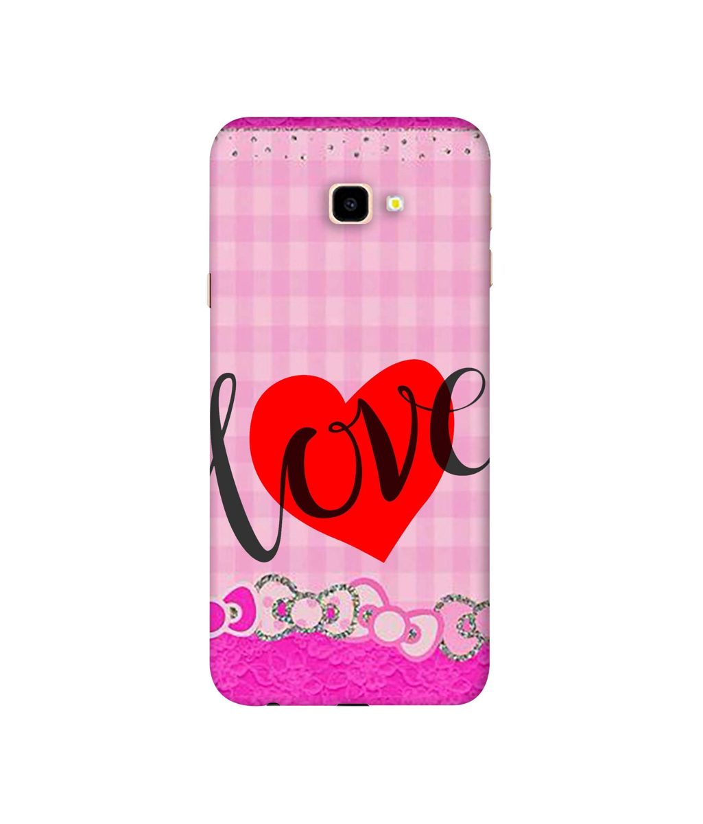 Amazon Brand - Solimo Designer Love Print On Cloth Pattern 3D Printed Hard Back Case Mobile Cover for Samsung Galaxy J4 Plus