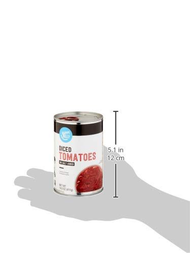 Happy Belly Amazon Brand Tomatoes, Diced No Salt Added, 14.5 Ounce