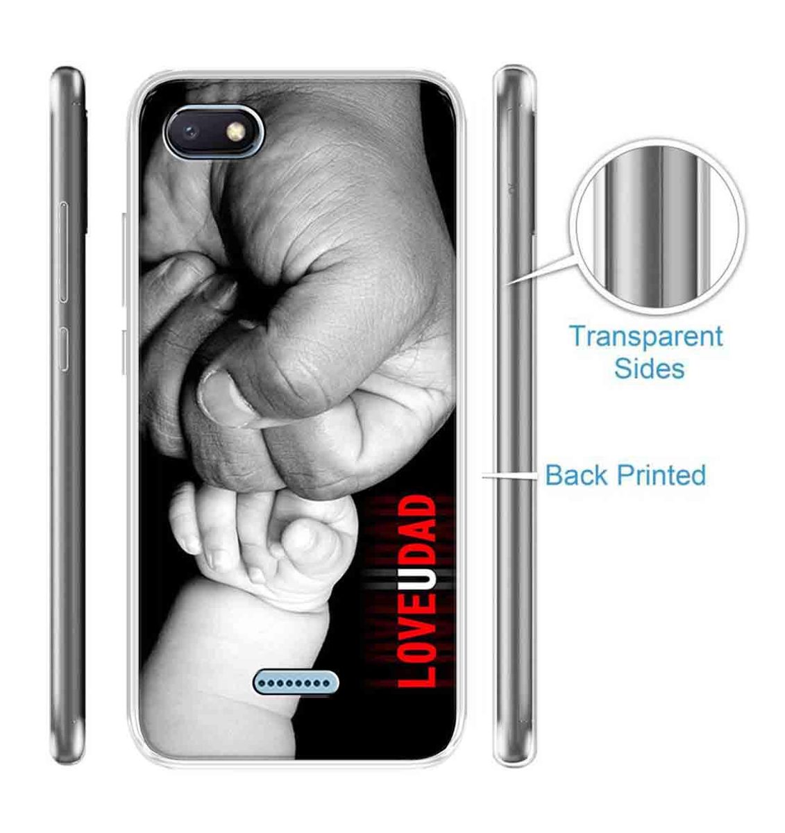 Amazon Brand - Solimo Designer Multicolor Love U Dad Printed Soft Back Case Mobile Cover for Xiaomi Redmi 6A