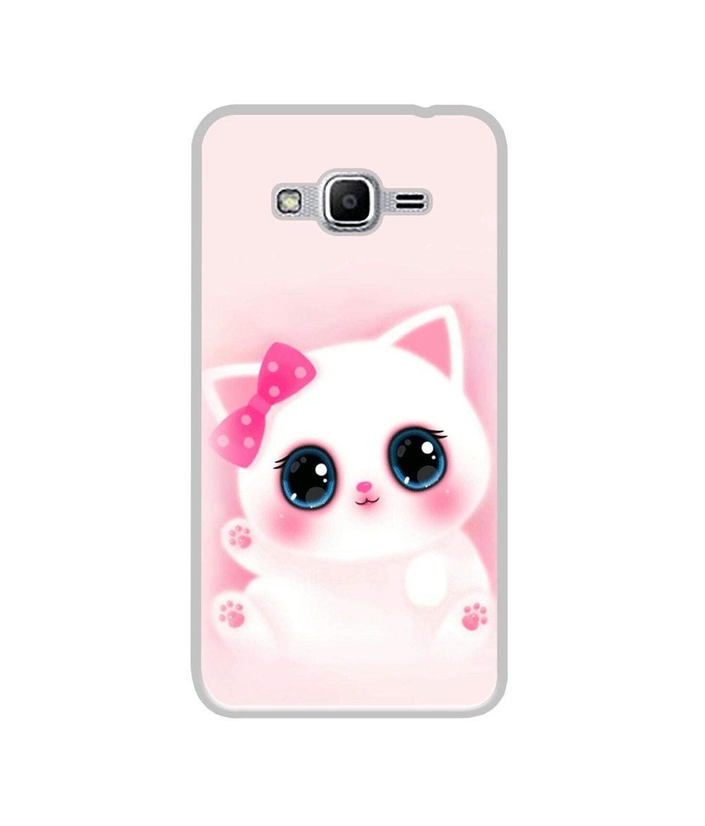 Amazon Brand - Solimo Designer Babby Kitty UV Printed Soft Back Case Mobile Cover for Samsung Galaxy J2 Ace