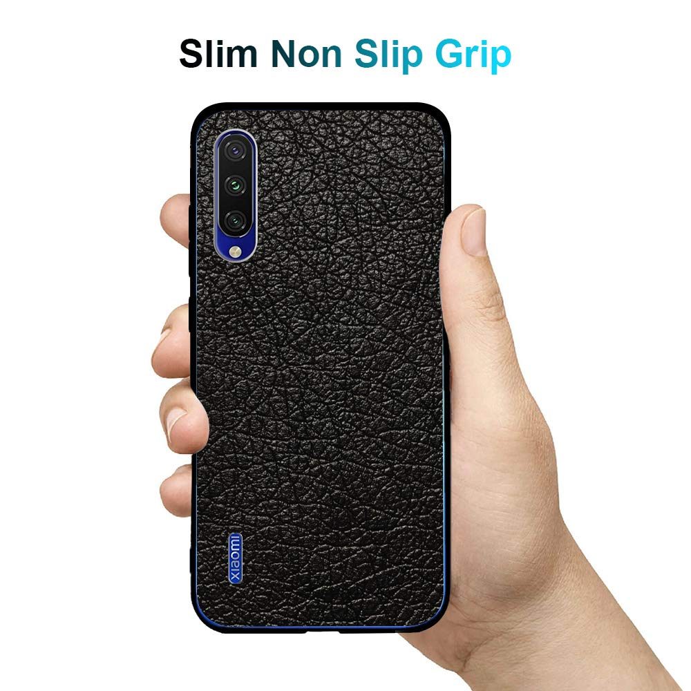 Amazon Brand - Solimo Designer Leather Texture Printed Hard Back Case Mobile Cover for Mi A3 (D288)
