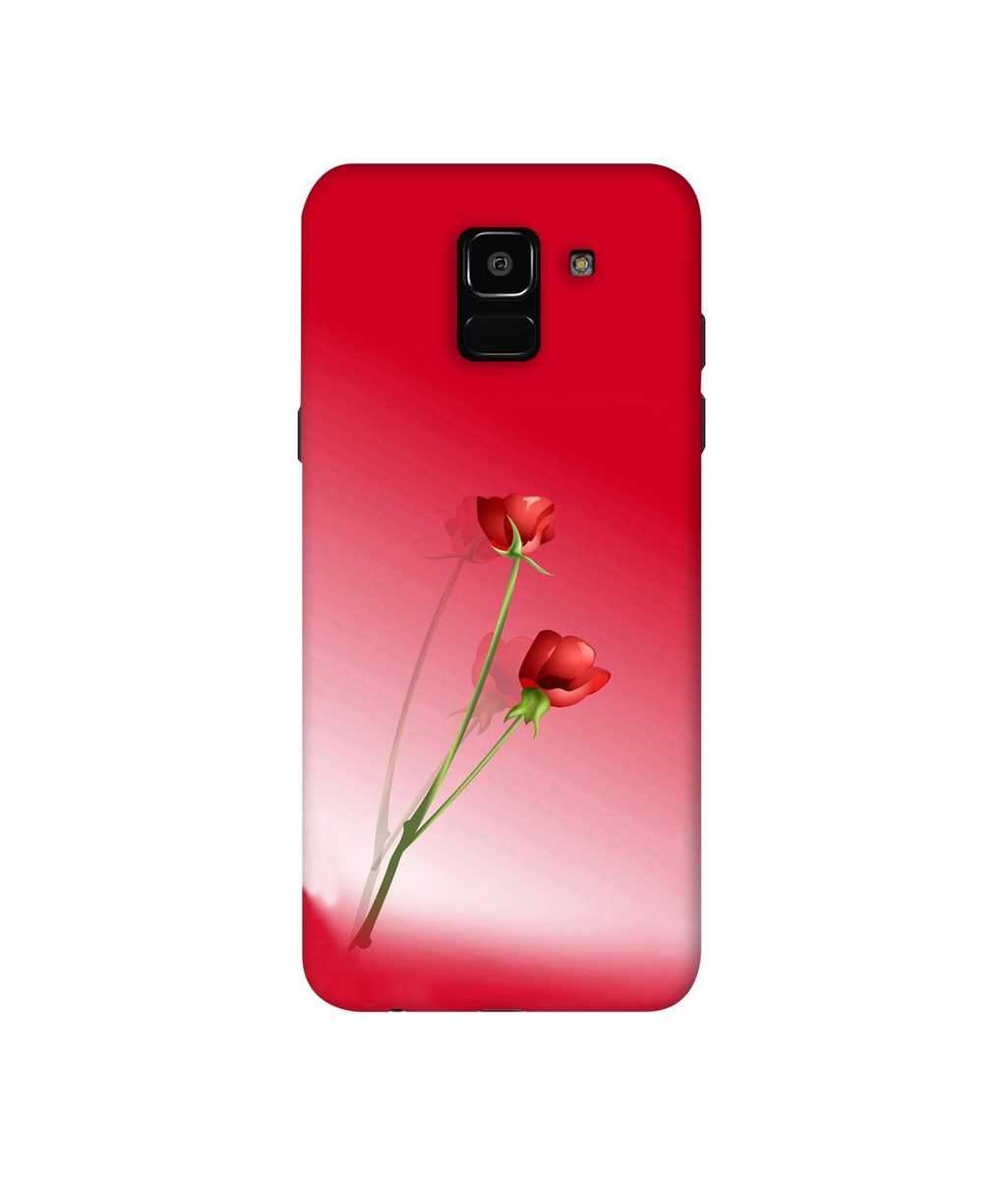 Amazon Brand - Solimo Designer Red Roses 3D Printed Hard Back Case Mobile Cover for Samsung Galaxy A6 Plus