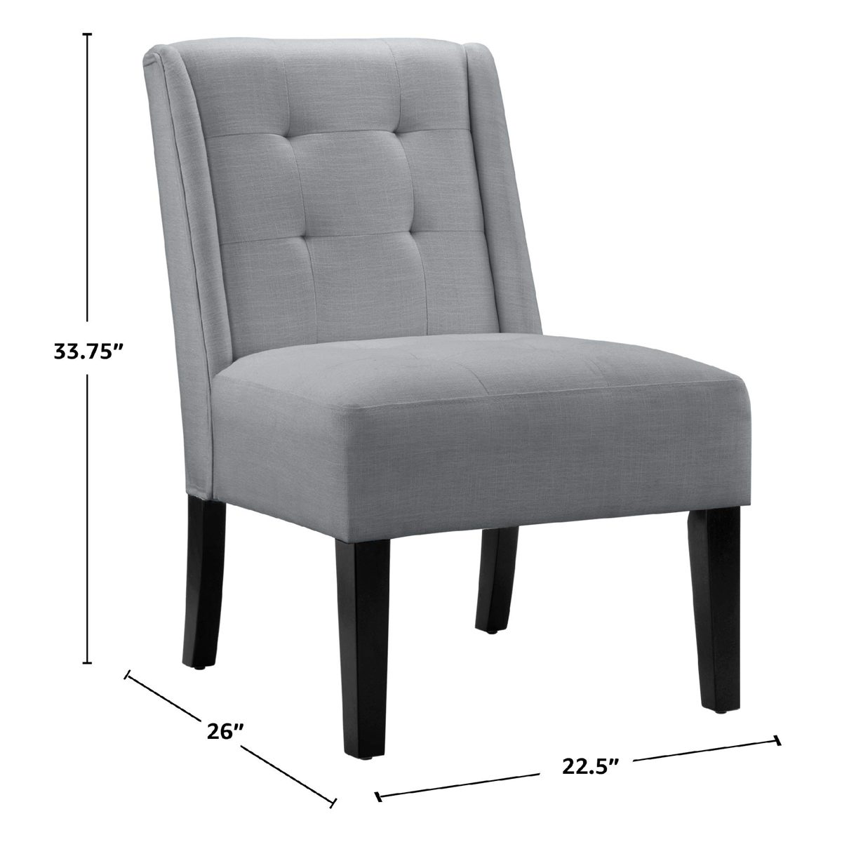 AmazonBasics tufted accent chair with wood legs, Grey