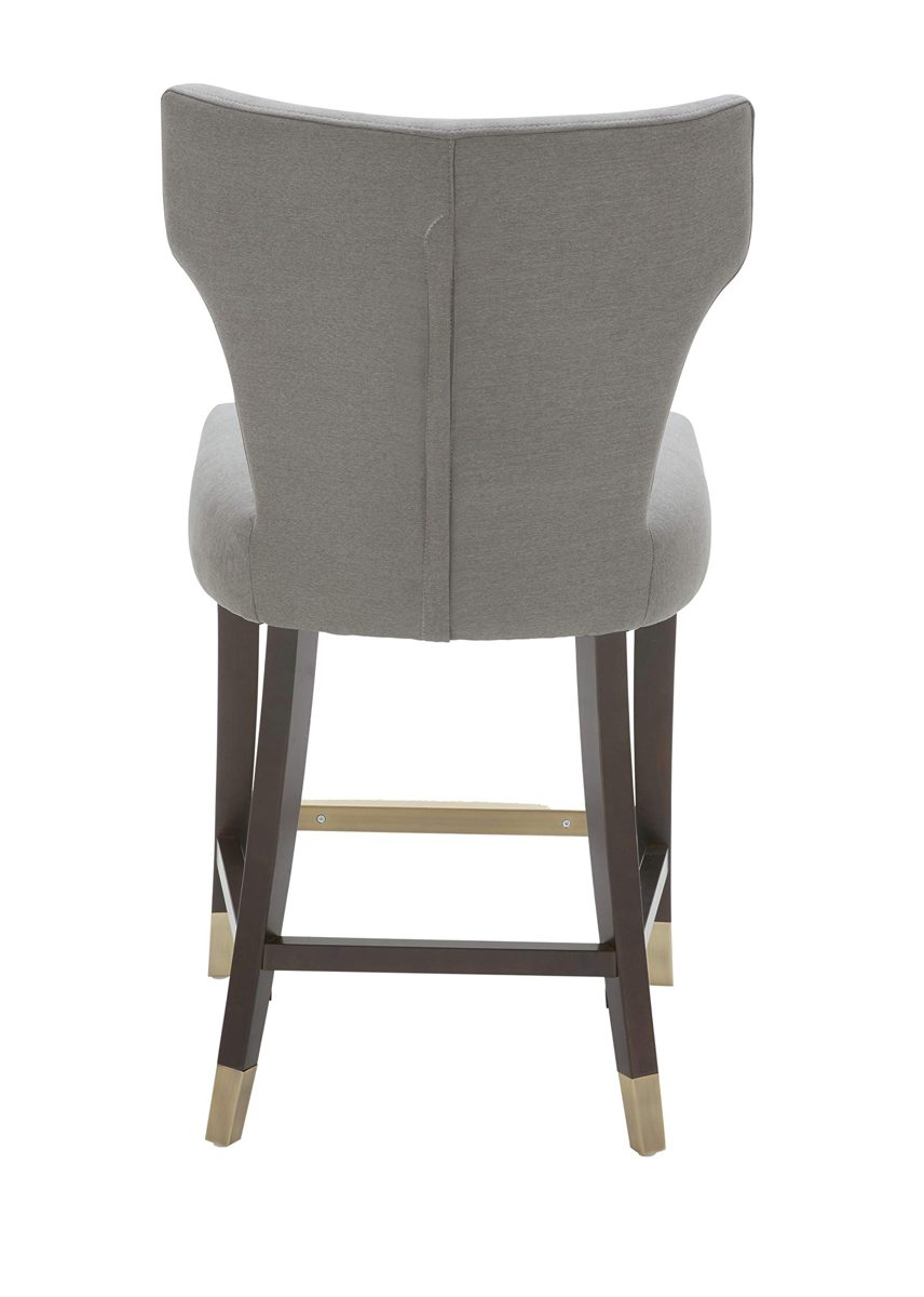 Amazon Brand – Stone & Beam Counter-Height Barstool with Brass Nailhead Trim, 39"H, Slate