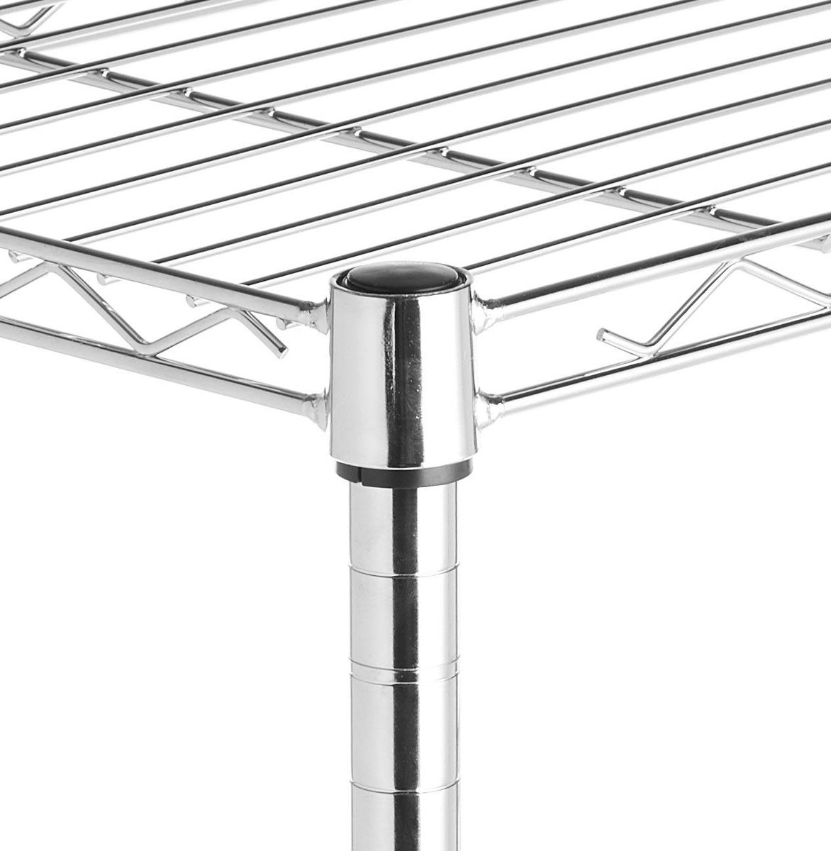 AmazonBasics 5-Shelf Shelving Unit on 4in Casters, Chrome (Renewed)