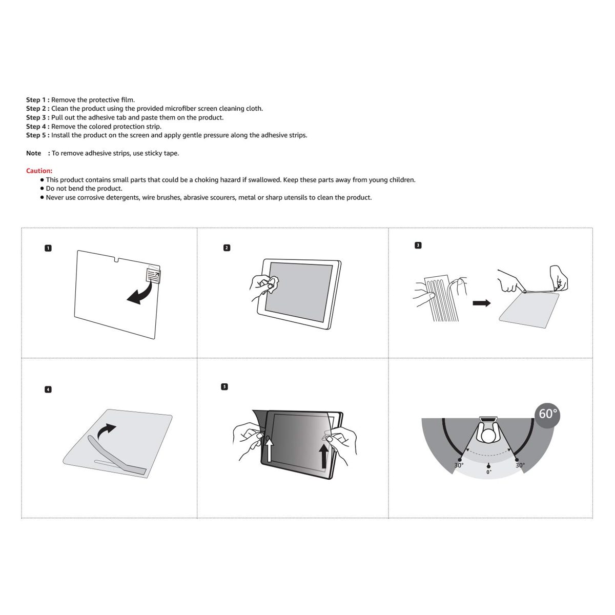 AmazonBasics Slim Magnetic Privacy Screen Filter for Microsoft Surface Pro 4/5 / 6