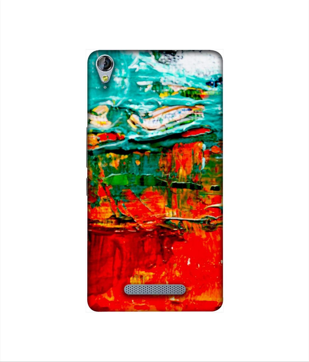 Amazon Brand - Solimo Designer Green and Orange Glass Color 3D Printed Hard Back Case Mobile Cover for Micromax Canvas Juice 3Plus Q394