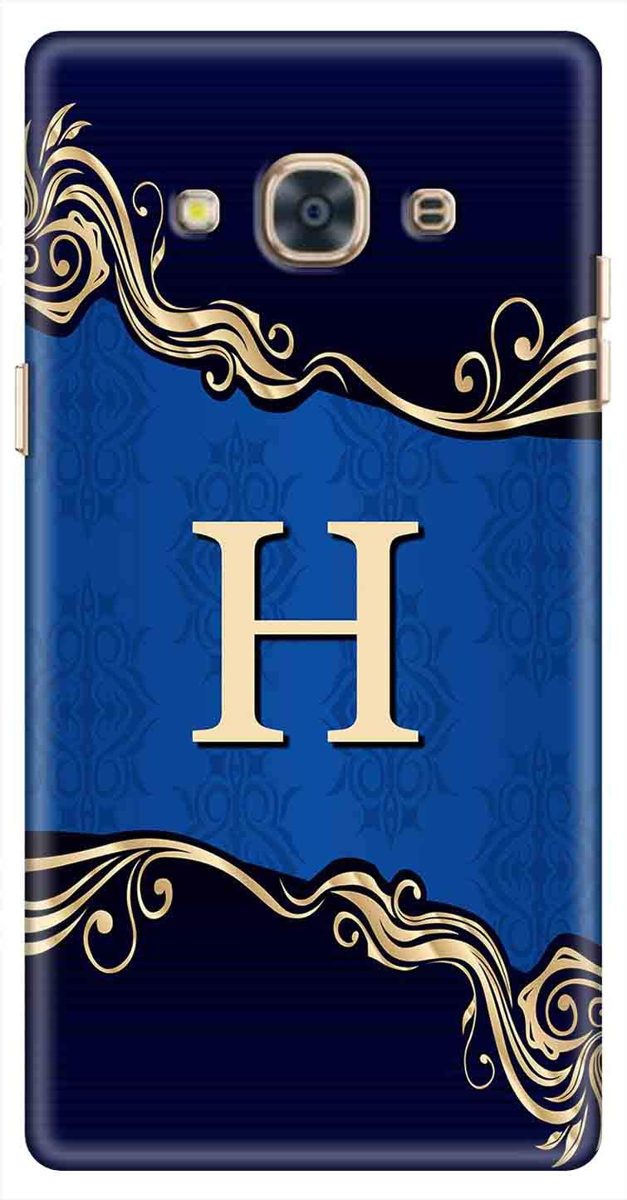 Amazon Brand - Solimo Designer Blue Pattern Alphabet-H 3D Printed Hard Back Case Mobile Cover for Samsung Galaxy J3 Pro