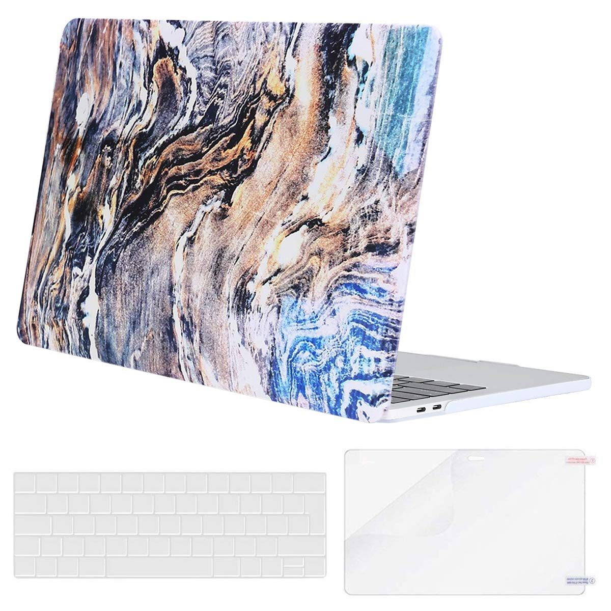 Eono Plastic Hard Case Keyboard Cover + Screen Protector Compatible with MacBook Pro 13"