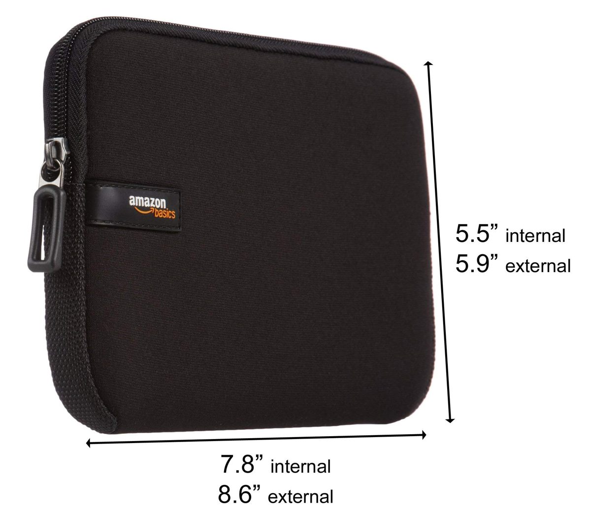 (Renewed) AmazonBasics 8-Inch Tablet Sleeve (Black)