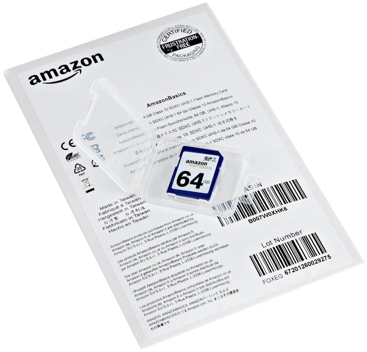 AmazonBasics SDXC Class 10 UHS-1 64 GB Memory Card