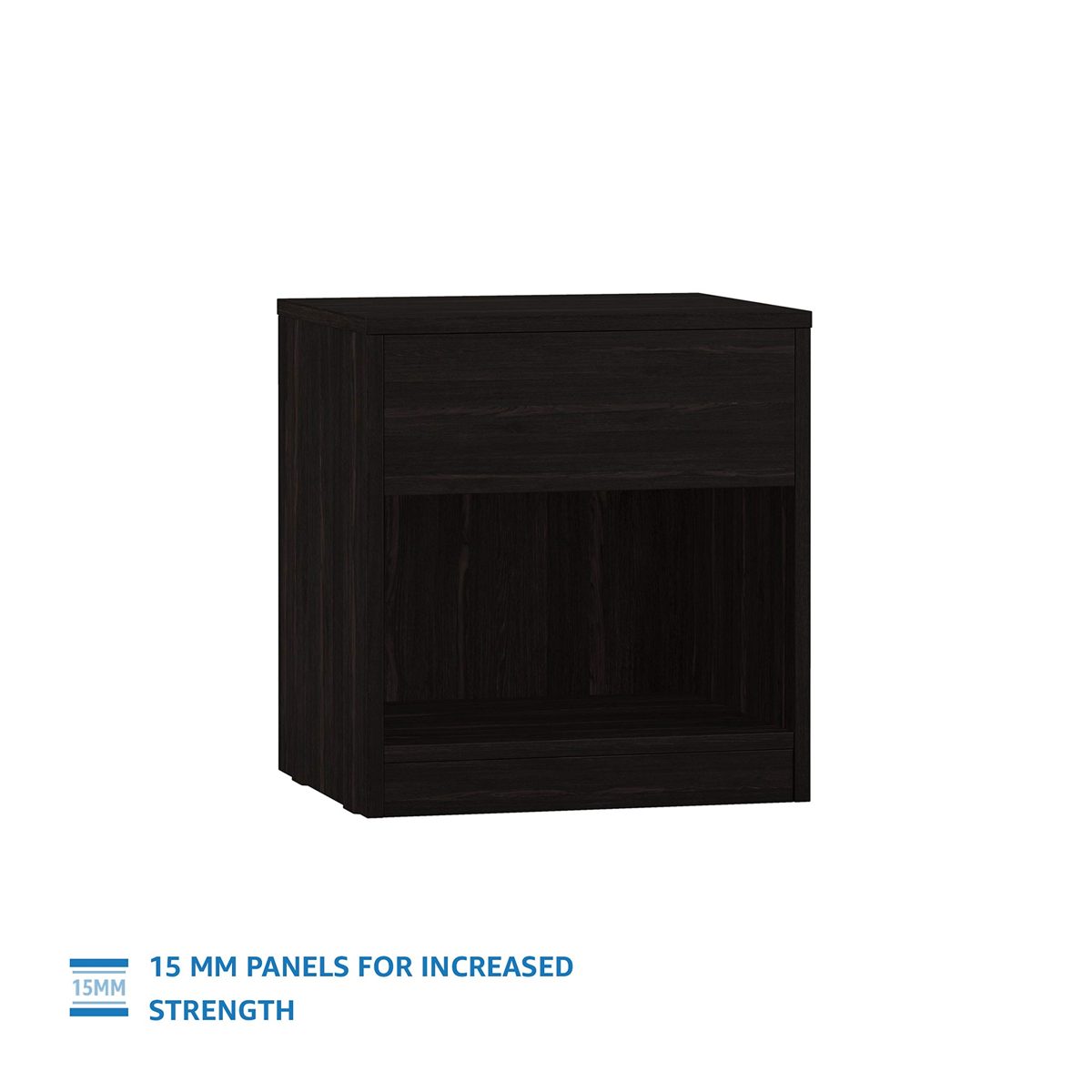 Amazon Brand - Solimo Neptune Engineered Wood Bedside Table (Wenge Finish)