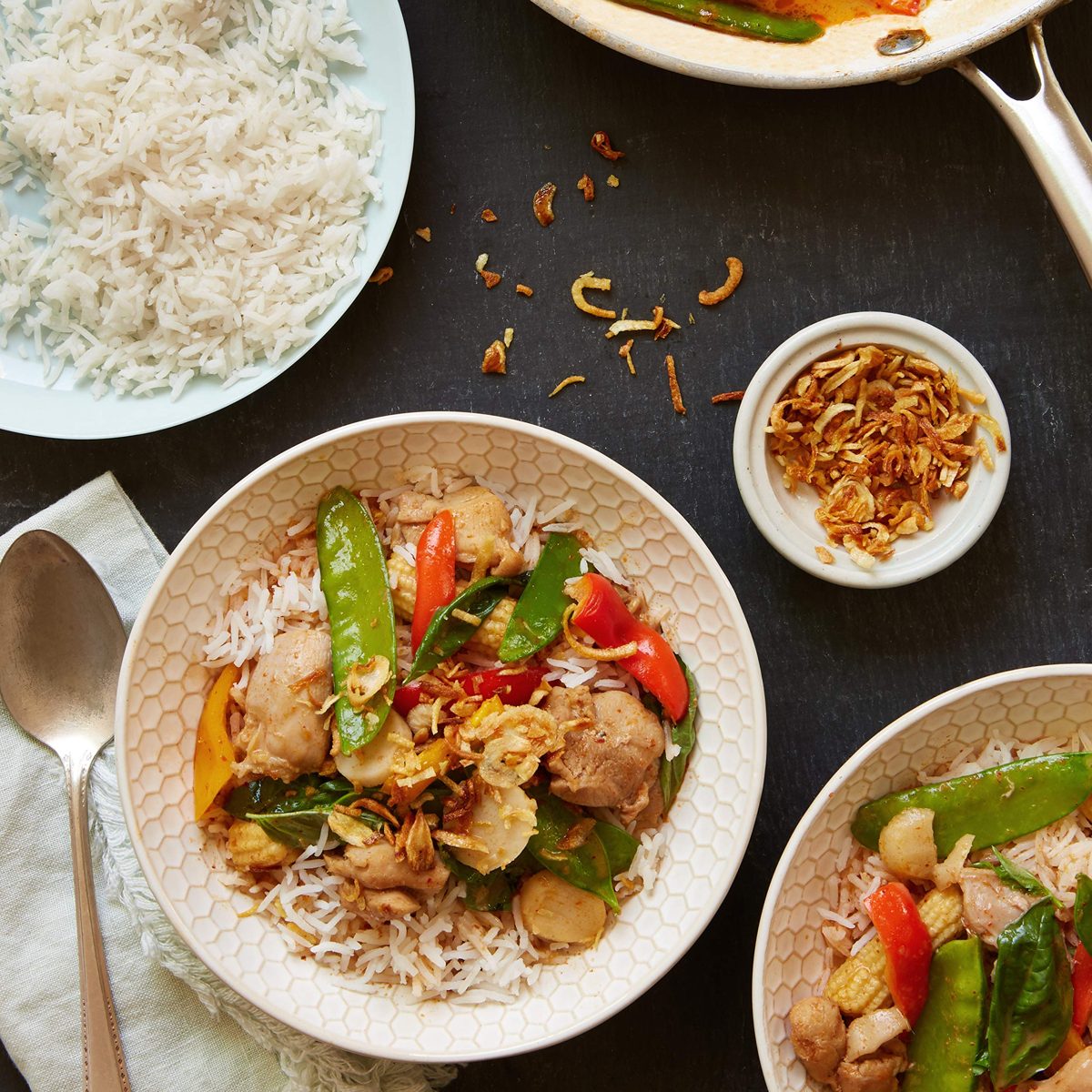 Amazon Meal Kits, Thai Red Curry with Chicken & Jasmine Rice, Serves 2