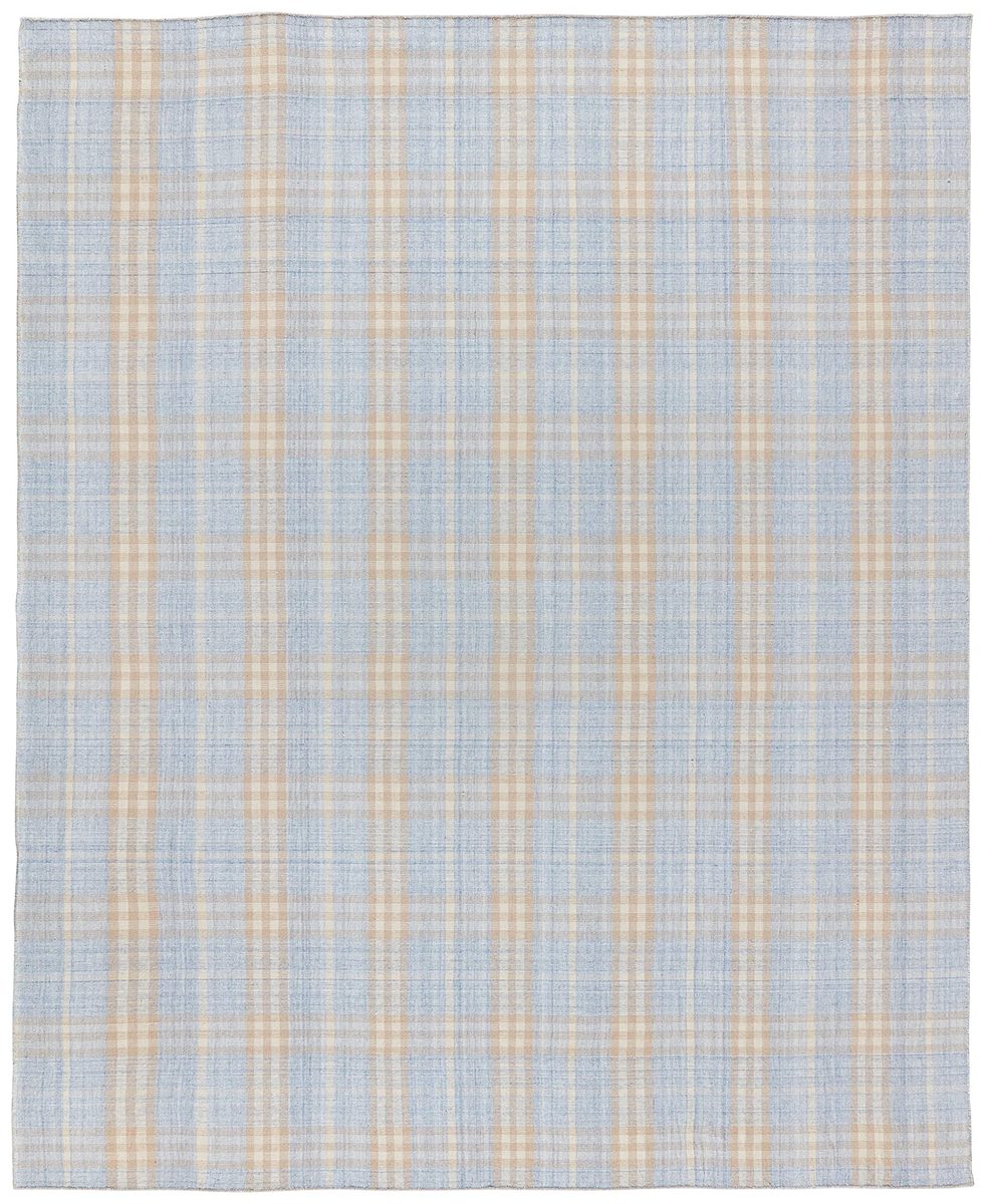 Amazon Brand – Stone & Beam Casual Plaid Area Rug, 8 x 10 Foot, Flatweave, Light Grey, Beige