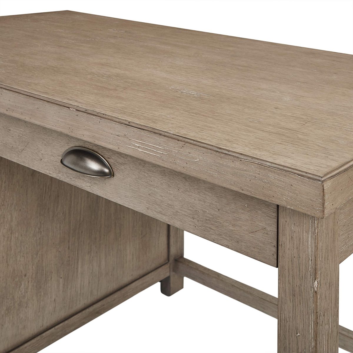 Amazon Brand – Stone & Beam Elias Casual Wood Office Computer Desk, 48"W, Grey