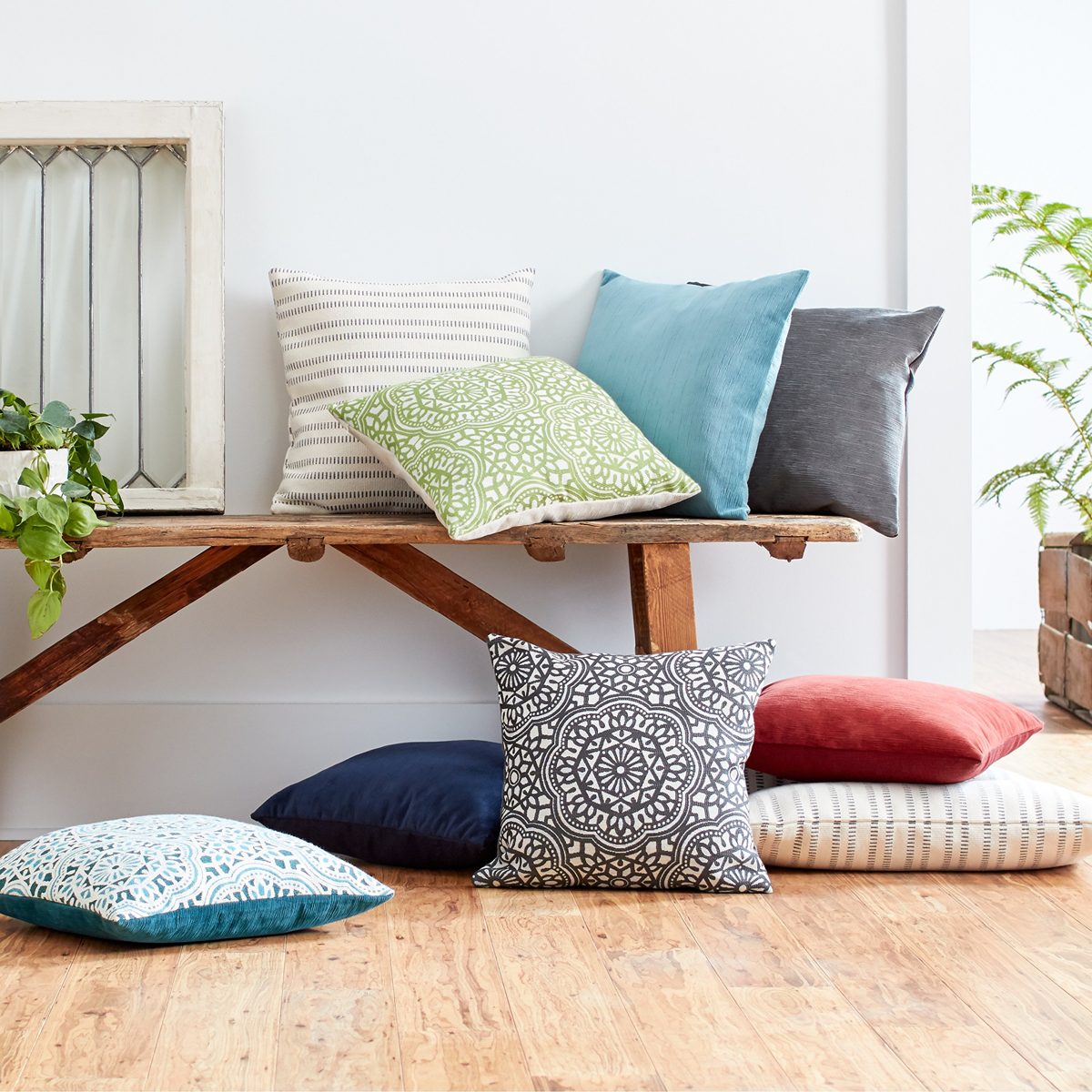 Stone & Beam Striated Velvet Pillow