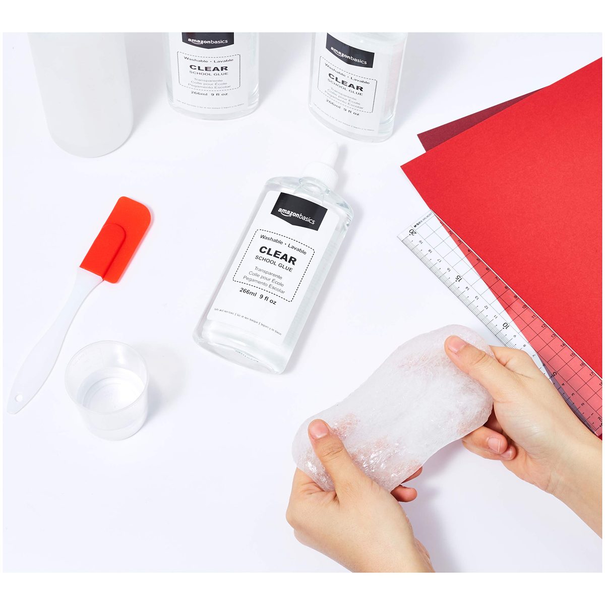 AmazonBasics All Purpose Washable Clear Liquid Glue - Great for Making Slime, 1 Gallon Bottle